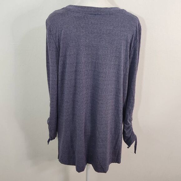 Life Style Navy T-Shirt NWT Size Small Long Sleeve Navy Tee - Picture 5 of 10